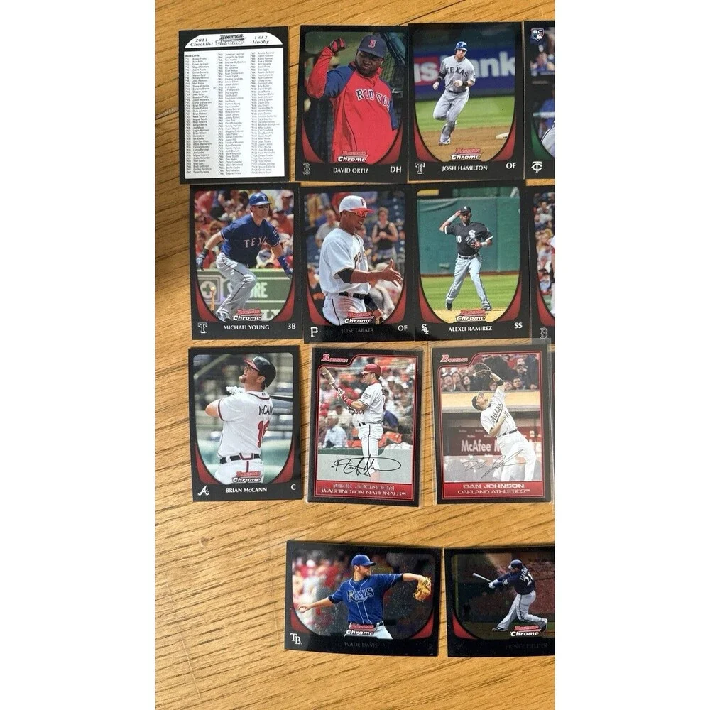2011 Bowman Chrome Baseball Card Lot of 25 - David Ortiz, Mike Stanton